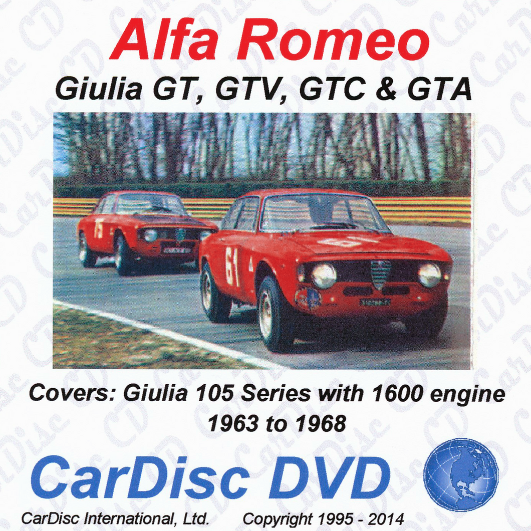 Giulia Sprint GT, GTV, GTC, and GTA Models from 1963 to 1968